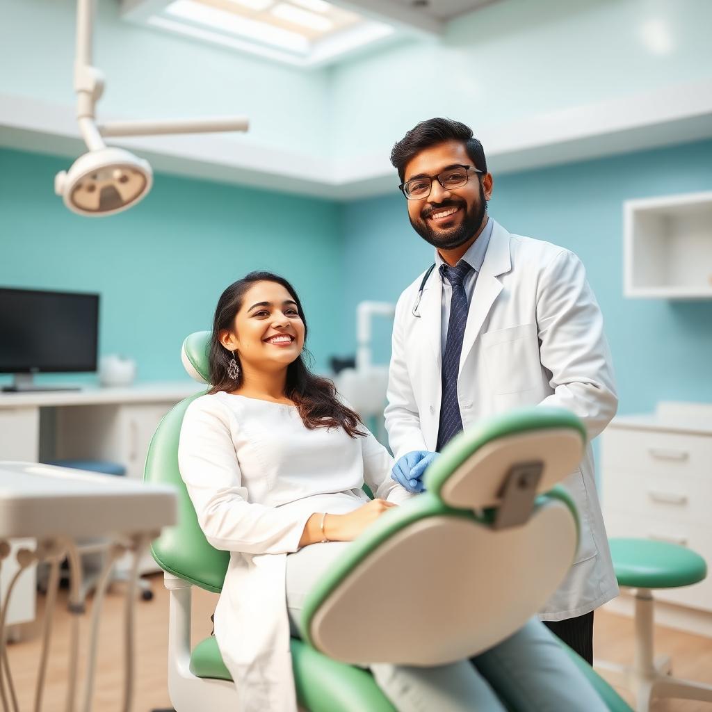 Friendly dentist with patient at City Dental Clinic Hanamkonda